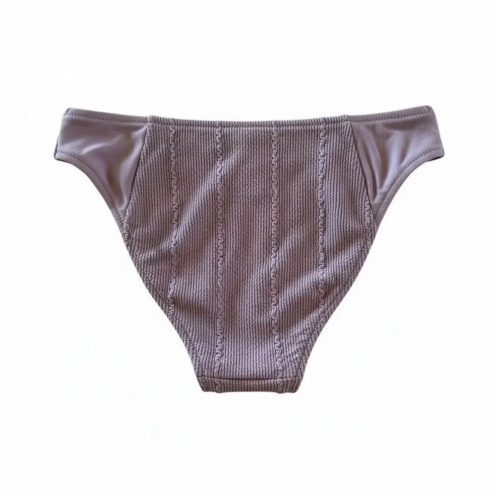 NWT Aerie Lavender Textured Bikini Bottom NWT Ribbed Swim Size XS